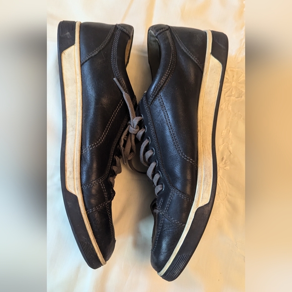 Cole Haan sz8-1/2M black w/ white retro leather dress sneakers GUC - Picture 3 of 8